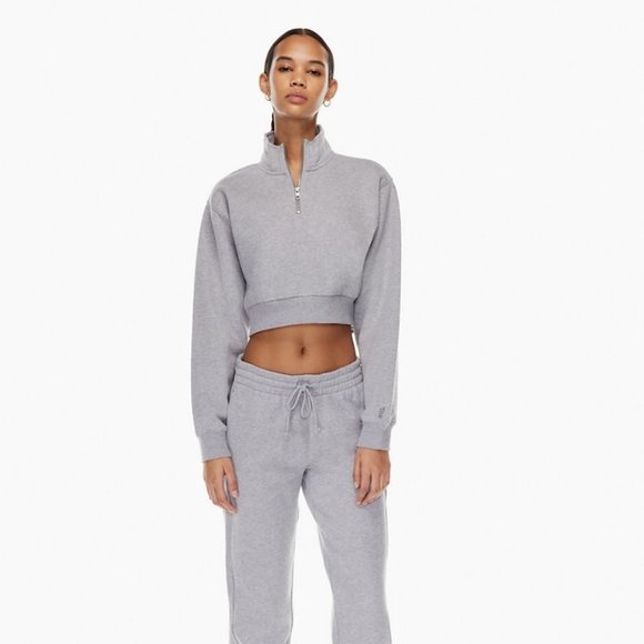 Women’s Gray and White Quarter-Zip Tops - Picture 4 of 9